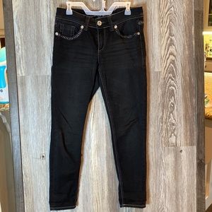 Seven7 black jeans leggings with bling, 10